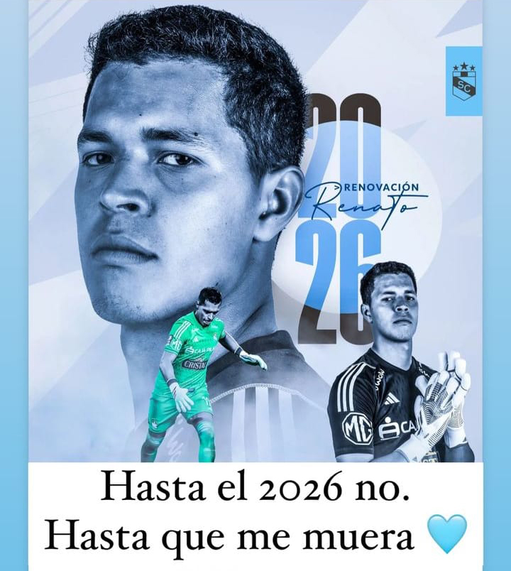RENATO SOLÍS RENOVÓ CON SPORTING CRISTAL HASTA 2026