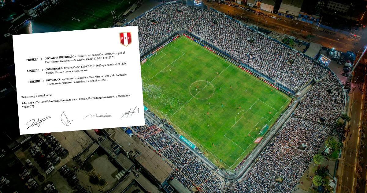 Comisión de Apelación rechazó recurso de Alianza Lima y confirmó sanción a Matute