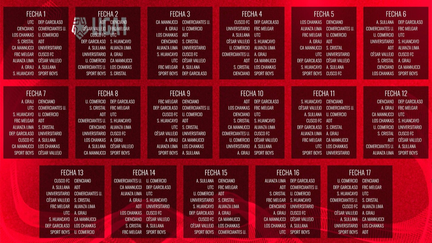 FIXTURE LIGA 1 2024: ASÍ QUEDÓ EL CALENDARIO DEL CAMPEONATO PERUANO