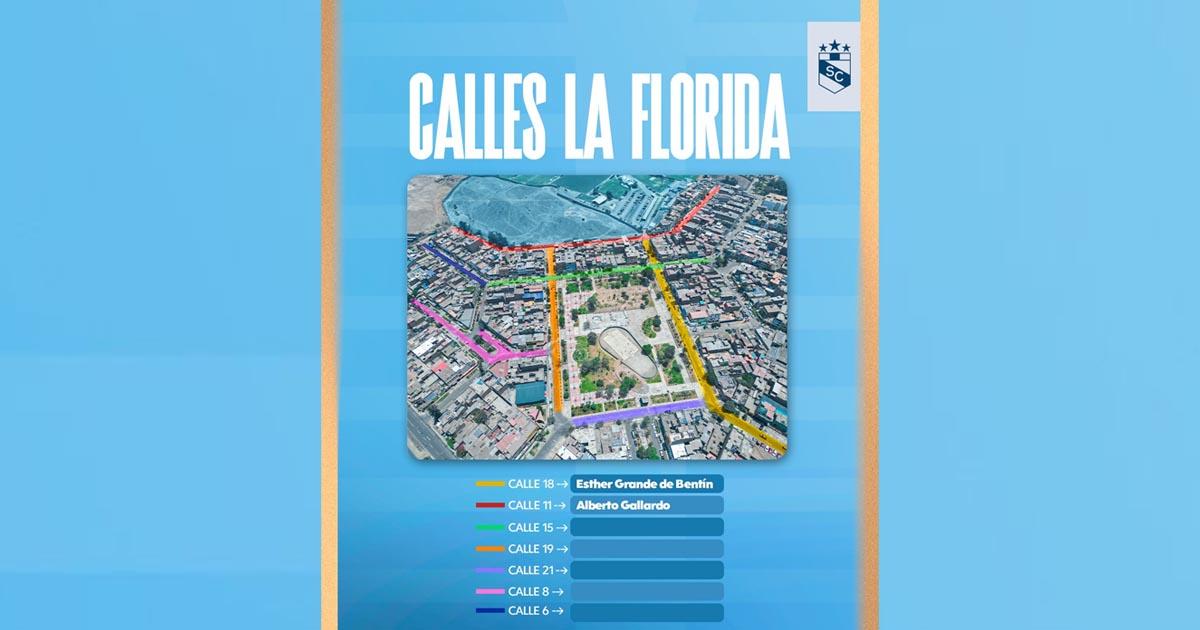 Cristal lanzó iniciativa para bautizar calles aledañas a La Florida