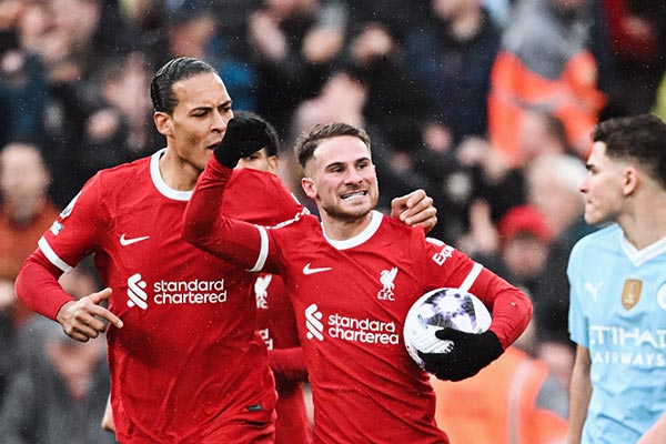 Liverpool y Manchester City igualaron 1-1 por la Premier League