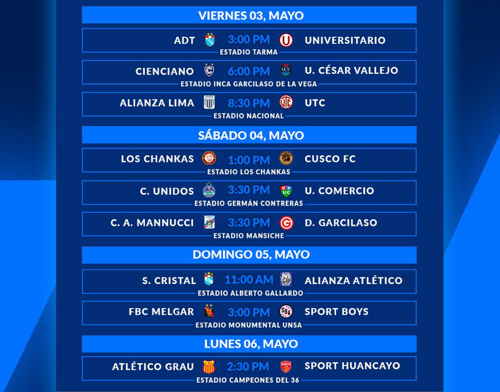 Así se jugará la fecha 14 del Torneo Apertura