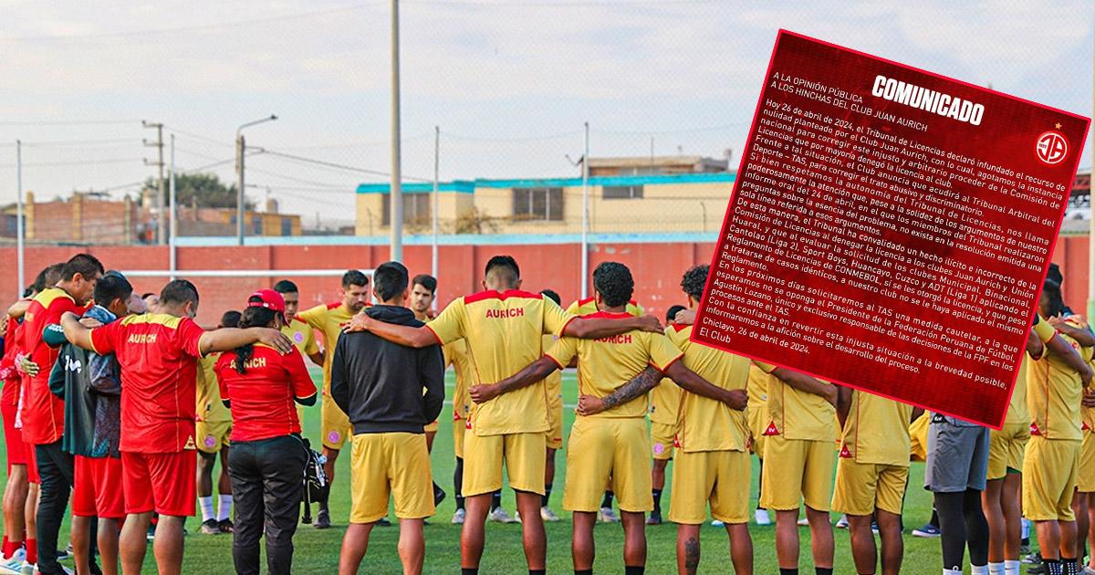 Juan Aurich anunció que solicitará al TAS medida cautelar para jugar la Liga2