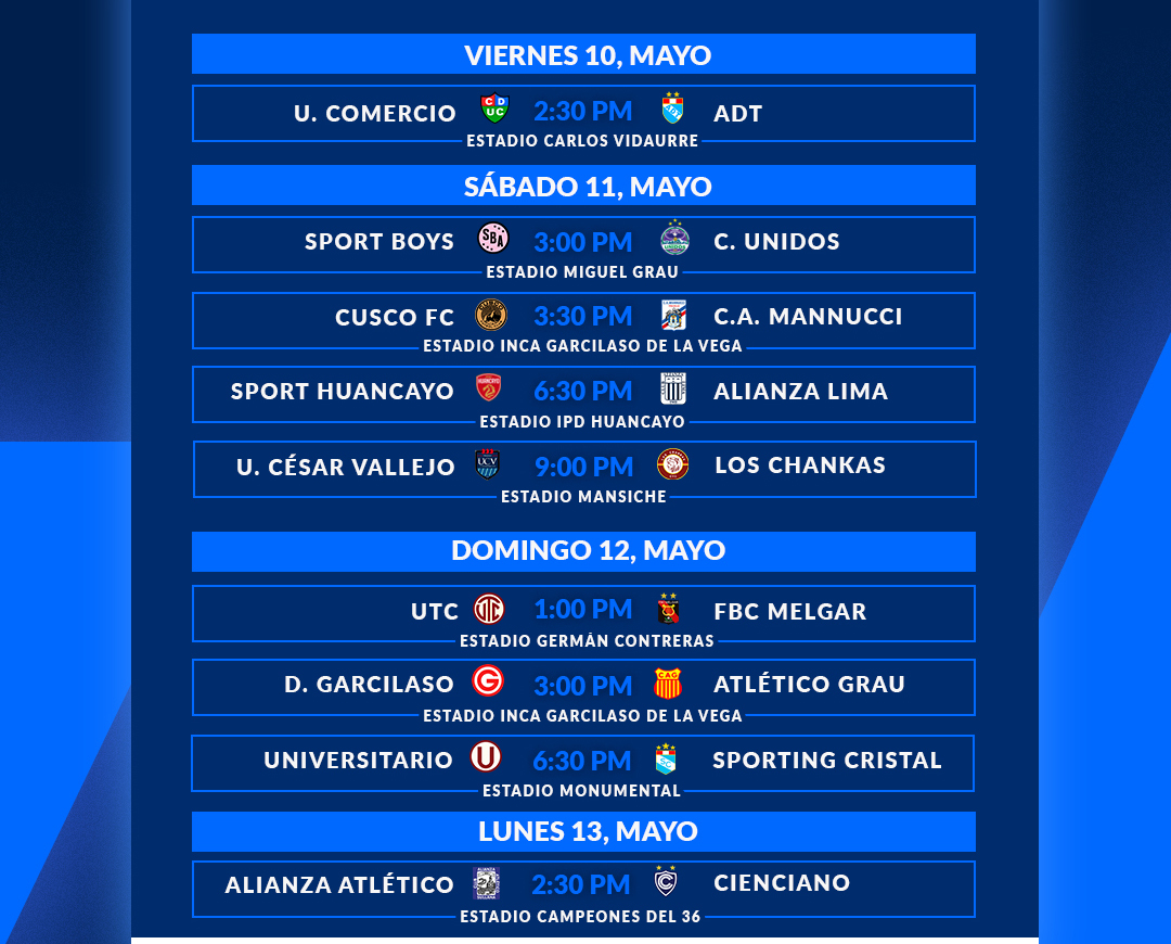 Cómo se jugará la fecha 15 del Torneo Apertura