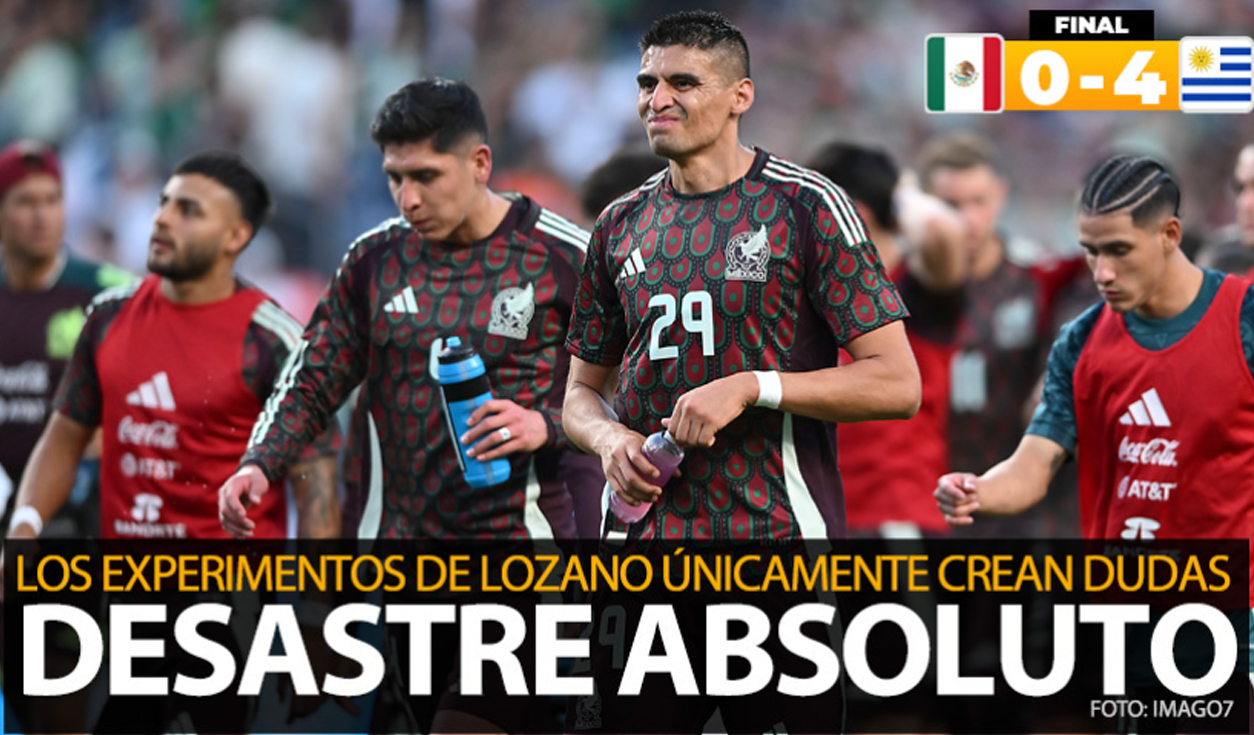 La Selección Mexicana fue un desastre y acabó goleada por Uruguay