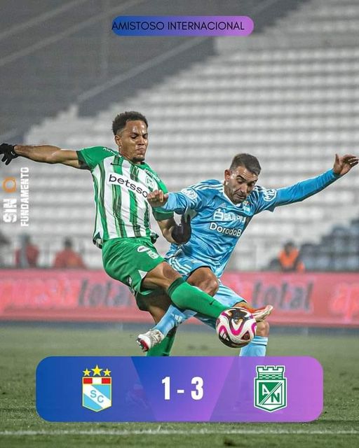 CRISTAL PERDIO 3 – 1 FRENTE A ATLETICO NACIONAL
