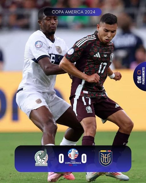 ECUADOR EMPATO CON MEXICO Y LO EKIMINO DE LA COPA AMERICA