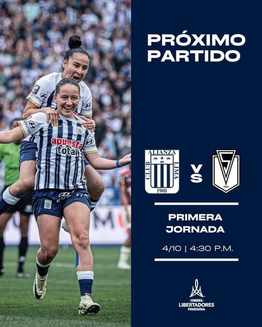EL CAMPEON FEMENINO ALIANZA LIMA COMIENZA MAÑANA SU PARTICIPACIÓN EN COPA LIBERTADORES