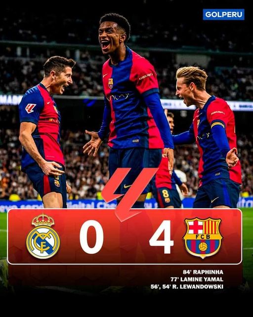 BARCELONA GOLEO EN EL CLASICO ESPAÑOL AL  REAL MADRID
