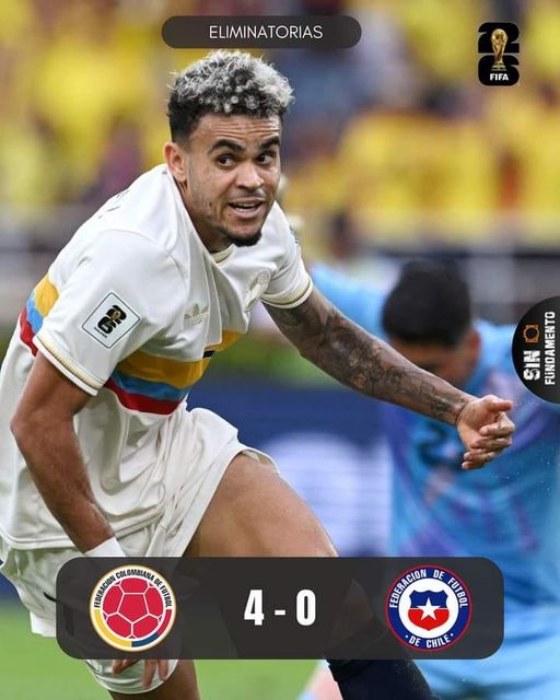 COLOMBIAQ GOLEO A CHILE Y LO HUNDE EN EL ULTIMO LUGAR