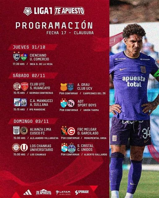 FIXTURE DE LA ULTIMA FECHA DEL TORNEO CLAUSURA