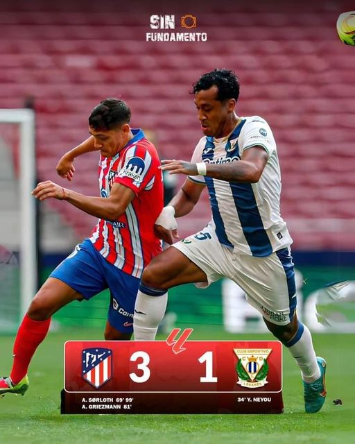 PERDIO EL LEGANES DE RENATO TAPIA CON EL ATLETICO DE MADRID
