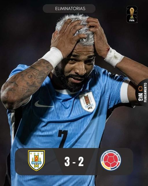 URUGUAY EN LOS ULTIMOS SUSPIROS DEL PARTIDO LE GANO 3 – 2 A COLOMBIA