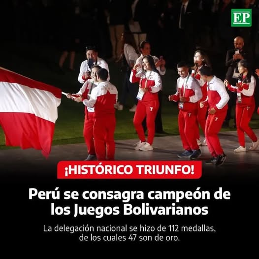 PERU CAMPEÓN DE LOS JUEGOS BOLIVARIANOS DEL BICENTENARIO AYACUCHO 2024